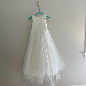 David's Bridal Ballgown with Heart Cutout (SOFT WHITE)